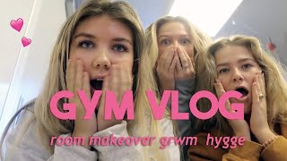 GYMVLOG🤍⭐️ grwm room makeover hygge [upl. by Colombi]