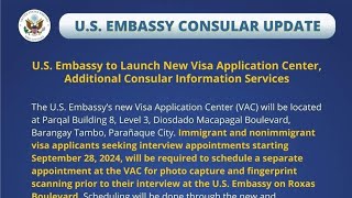 US EMBASSY CONSULAR UPDATE FOR SEPTEMBER 2024 [upl. by Dennison]