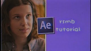 after effects  rsmb tutorial [upl. by Pfosi]