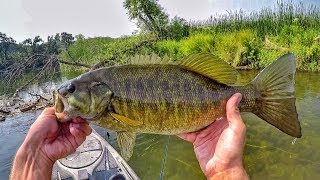 How I Fish A Stretch Of River For Summer Smallmouth [upl. by Lleret]