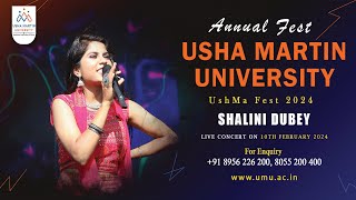 An extremely vibrant amp Unforgettable live concert at UMU Annual Fest 2024 ShaliniDubey UshMaFest [upl. by Collete]