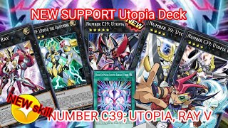 NUMBER C39 UTOPIA RAY V NEW SUPPORT Utopia Deck NUMBER C39 UTOPIA RAY V YuGiOh Duel Links [upl. by Maighdiln]