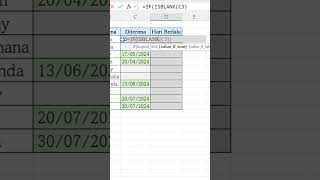 Menghitung Jumlah Hari Antara Dua Tanggal di Excel Shorts [upl. by Brandi]