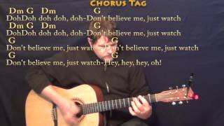 Uptown Funk Mark Ronson Strum Guitar Cover Lesson with ChordsLyrics [upl. by Hniv]