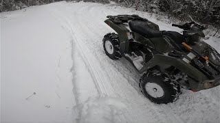 Testing out the new Kingquad 750 in fresh powder [upl. by Schild]