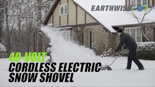 Earthwise 40Volt Cordless Electric Snow Shovel [upl. by Calesta456]