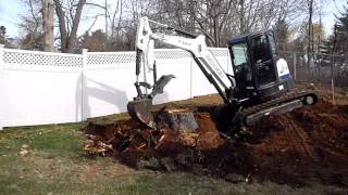 E50 Bobcat Removing Stumps [upl. by Noiram]