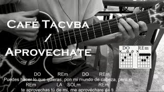 ▶Café Tacvba  quotAprovechatequot◀  Cover en Guitarra  Con Letra amp Acordes✔ [upl. by Akilaz102]