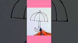 How to draw umbrella umbrella drawing for kids and toddlers ytshort drawing4kids shorts [upl. by Trebma989]