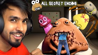 TECHNO GAMERZ POU REVENGE CUTE HORROR GAME ALL 3 SECRET ENDING FULL GAMEPLAY [upl. by Normi]