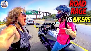 Best Of Motorcycle Road Rage Got Instant Karma  Karens Vs Bikers [upl. by Novah]