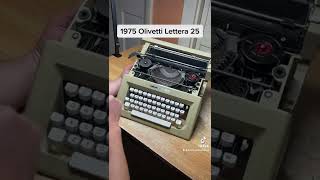 1975 Olivetti Lettera 25 vintage portable typewriter function test [upl. by Tamis824]