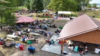 Denny amp the Folk Ups Cumberland Blues Live  MudLake Bluegrass Festival 2023 Drone Footage of 2024 [upl. by Ettenad639]