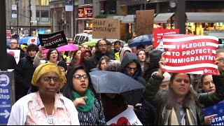 Thousands March for Immigrant New York [upl. by Amalberga]