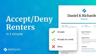 Accept and Deny Renters Directly on RentSpree After Screening [upl. by Aday646]