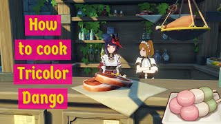 How to Get Tricolor Dango Recipe amp Ingredients  Tricolor Dango Recipe  Yoimiyas Favorite Dish [upl. by Hedvig]