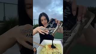 Jumbo instant Jajangmyeon cup noodles from Korea 😱 this doshirak ramen can serve 8 people mukbang [upl. by Nave]