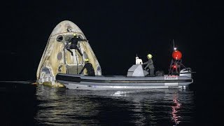 4 astronautes sont rentrés sur Terre après 168 jours à bord de lISS [upl. by Haldi600]