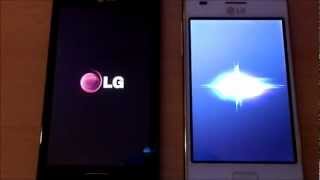 LG Optimus L5 vs L7 starting up and shutdown [upl. by Merrick]