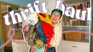 SPRING THRIFT HAUL TRY ON  trying on 25 thrifted dresses cargo pants amp spring pieces  WELLLOVED [upl. by Gide]