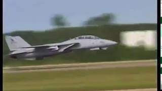 Spectacular F 14 Low Pass Take off [upl. by Evvy]