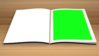 4K Paper Book Green Screen Video Animation  No Copyright Paper Book Opening Animation Green Screen [upl. by Alyal]