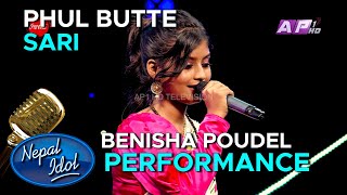 Phul Butte Sari Benisha Poudel  Nepal Idol Season 4 [upl. by Tryck]