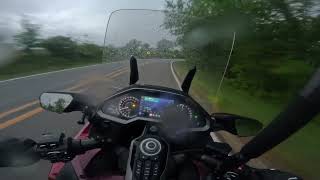 2023 Goldwing Adventures Riding in the rain out running a tornado [upl. by Ycnuahc]