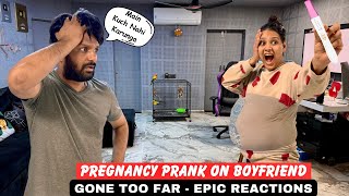 Pregnancy Prank on Boyfriend  Gone Too Far  Epic Reactions [upl. by Alekram569]