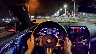 2021 BMW M8 Gran Coupe Competition POV Night Drive 3D AudioASMR [upl. by Xet]