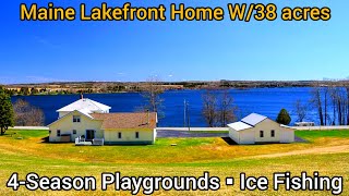 Maine Waterfront Property For Sale  Maine Lakefront Homes For Sale  499k  38 acres  4 Season [upl. by Drape]