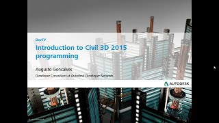 Introduction to Civil 3D 2015 programming [upl. by Prichard]