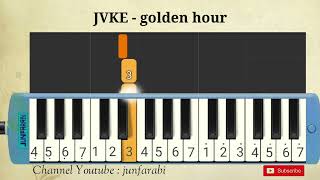 JVKE  golden hour  not pianika easy [upl. by Eelorac]