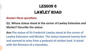 lawley road by rk narayan question answer of class 5 chapter 6 english reader ace with aster [upl. by Alenoel]