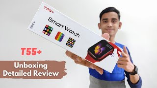 T55 Plus Smart watch Unboxing amp Review 🔥  T55 Detail Review  Series 6 Apple Watch  GJ Tech [upl. by Hultgren]