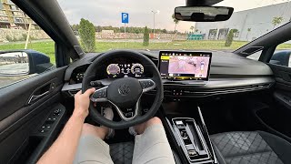 New Volkswagen Golf RLine 2024 Test Drive POV [upl. by Nav]