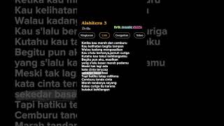 Lirik Lagu Aishiteru 3 Zivilia [upl. by Aliek]