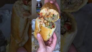 A NYC Chopped Cheese in 30 seconds 🤯🔥 choppedcheese sandwich [upl. by Fulmer]