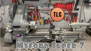 Myford Super 7 Power Feed Lathe Drehmaschine Svarv Tornio [upl. by Hsemin401]