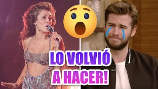 De forma ICÓNICA MILEY CYRUS lazo indirecta a LIAM HEMSWORTH durante su PERMORMANCE en los GRAMMYS [upl. by Acino]