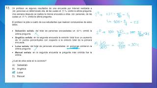 Resolución PAES Competencia Matemática M1 2022  Porcentaje 6 [upl. by Stefano728]