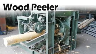 A new lease of life for wood discover the amazing process of the wood peeler 🌳🔧woodcraft [upl. by Breh]