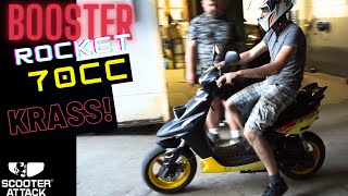 MBK Booster 70cc STAGE6 SportPro Antrieb  TESTFAHRT [upl. by Mandell]