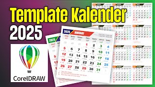 Template Kalender 2025 cdr [upl. by Elinad337]