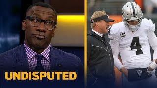 Skip and Shannon think Jon Gruden isnt sold on Carr as Raiders longterm QB  NFL  UNDISPUTED [upl. by Tenneb]