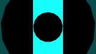 Black Heptadecagon Cyan Background Scale Up shorts [upl. by Reeves]