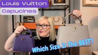 Louis Vuitton CAPUCINES  Review and Size Comparison MINI  BB amp MM [upl. by Kermie713]