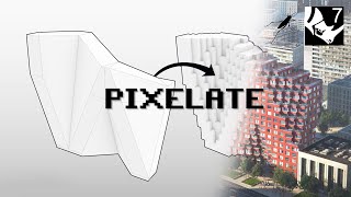 Pixelate any shape like MVRDV or Bjarke Ingels Grasshopper amp SubD Tutorial [upl. by Sillaw]