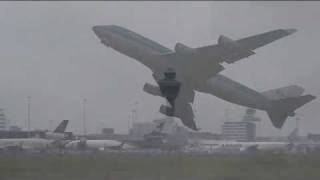 KLM Boeing 747400 takeoff RW 24 [upl. by Prosperus]