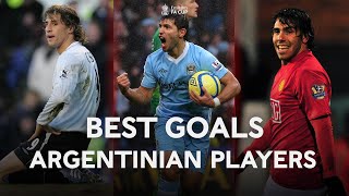 Crespo Tevez Aguero Lanzini Lamela  Best Goals By Argentinian Players  Emirates FA Cup [upl. by Anauqal]